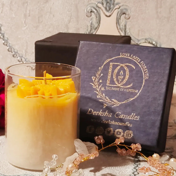 Flower Scented Candle | Pure Floral Essence | Luxurious Oud| 100% Soy Wax | 30+ Hour Burn | Deeksha Candles