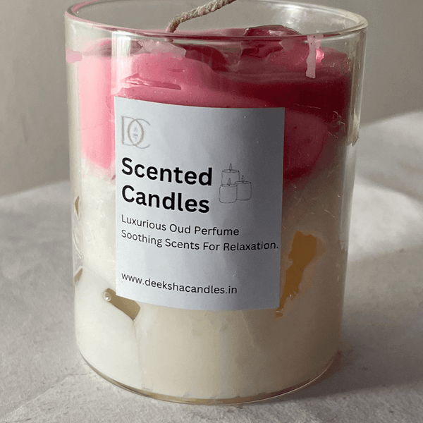 Heart Jelly Candle Iced Matcha Scented Pink Candle Jelly Candle Smooth Oud Aroma
