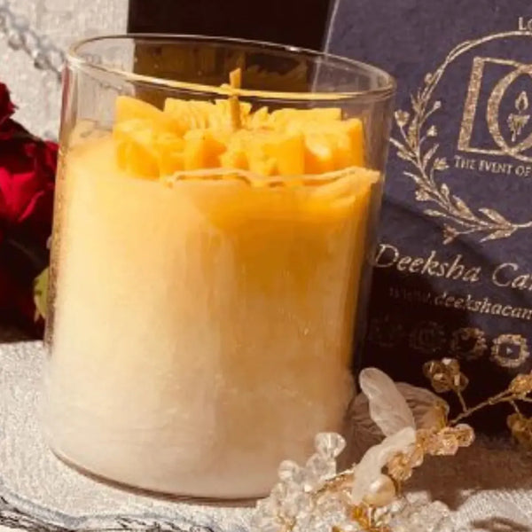 Flower Scented Candle | Pure Floral Essence | Luxurious Oud| 100% Soy Wax | 30+ Hour Burn | Deeksha Candles