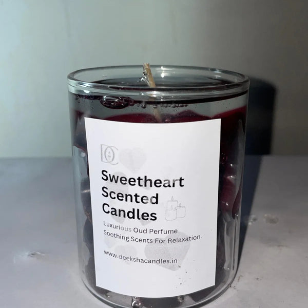 Sweetheart Candle | Scented Lovely Candle Jelly Candle Smooth Oud Aroma | 100% Pure Soya Wax