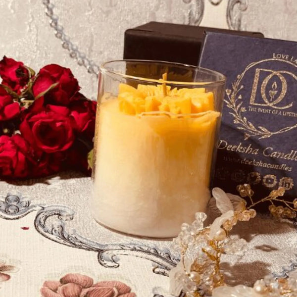 Flower Scented Candle | Pure Floral Essence | Luxurious Oud| 100% Soy Wax | 30+ Hour Burn | Deeksha Candles