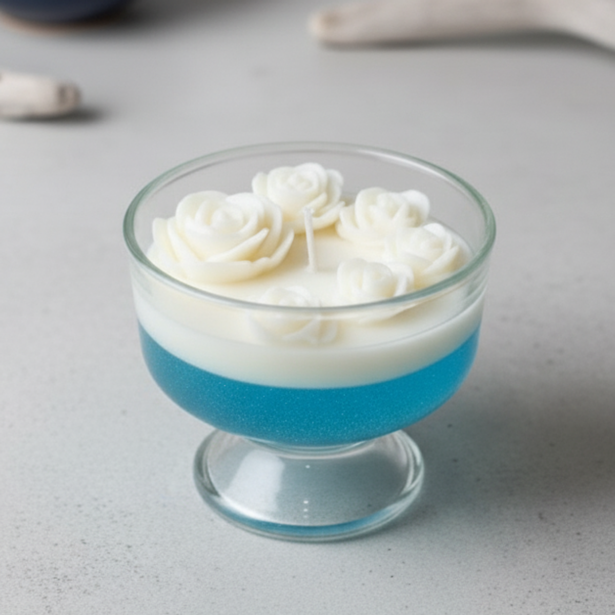 Ocean Bloom Light Rose Gel Candle | Perfect for Home Décor & Gifting