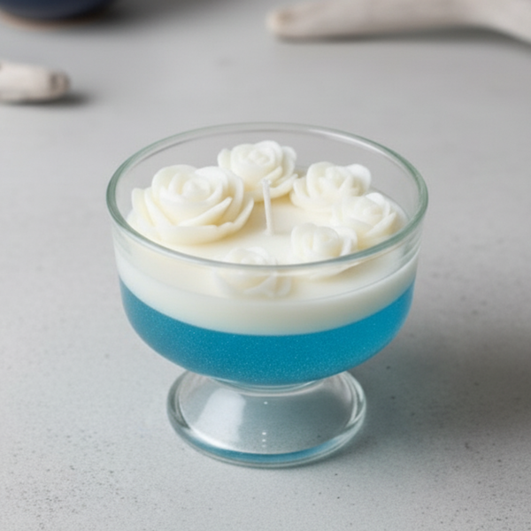 Ocean Bloom Light Rose Gel Candle | Perfect for Home Décor & Gifting