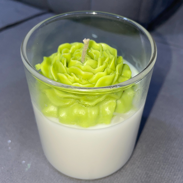 Green Rose Candle Scented Lovely Candle Smooth Oud Aroma | Scented Candle