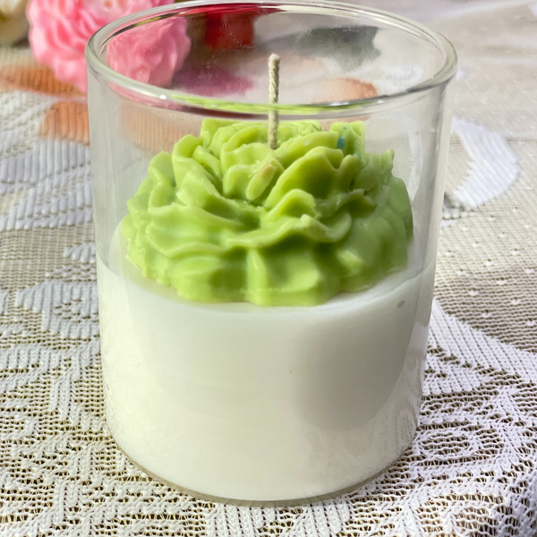 Green Rose Candle Scented Lovely Candle Smooth Oud Aroma | Scented Candle