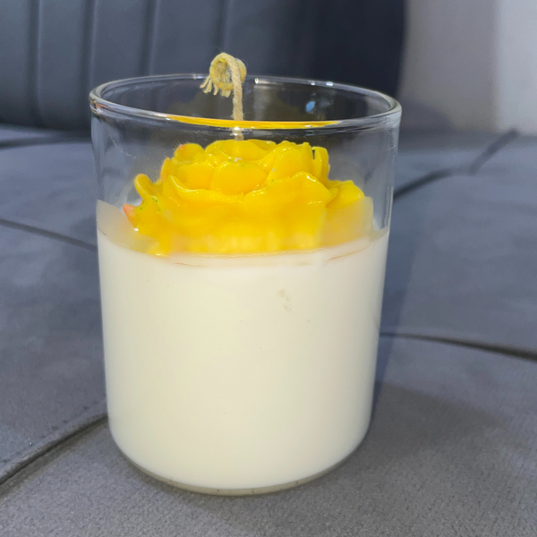 Yellow Rose Candle Scented Lovely Candle Smooth Oud Aroma | Scented Candle