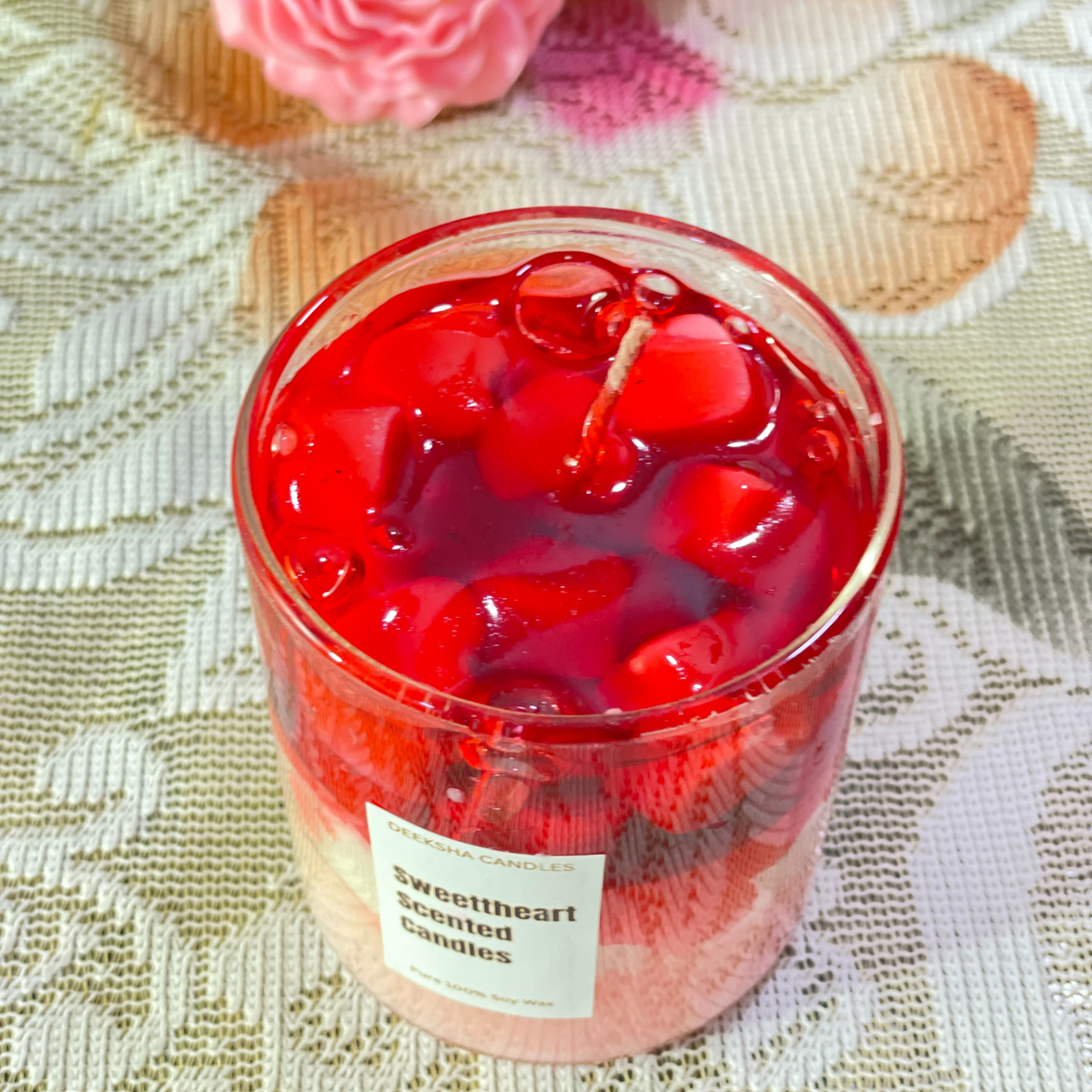 Extra Sweetheart Flame Redhurt – Romantic Gift Candle | Handcrafted Soy Wax for Special Moments