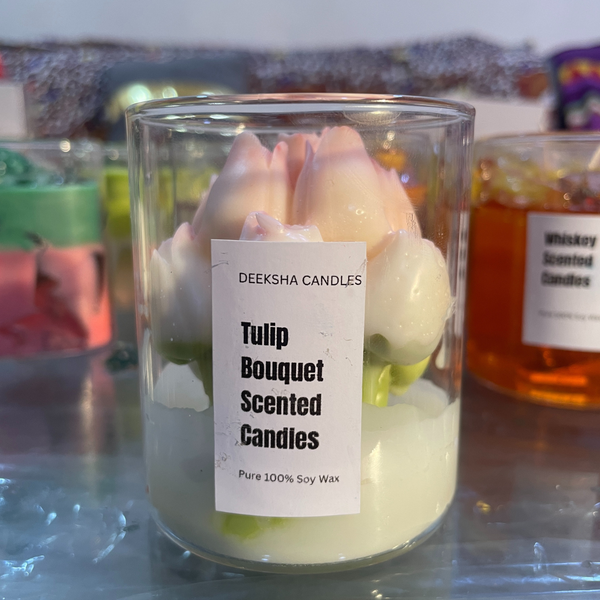 Tulip Bouquet Scented Candles Lovely Candle Smooth Oud Aroma | Scented Candle