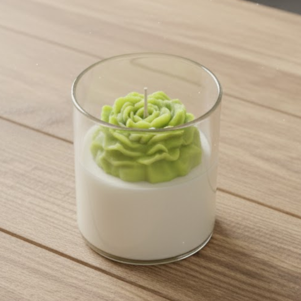 Green Rose Candle Scented Lovely Candle Smooth Oud Aroma | Scented Candle