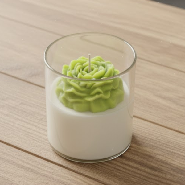 Green Rose Candle Scented Lovely Candle Smooth Oud Aroma | Scented Candle