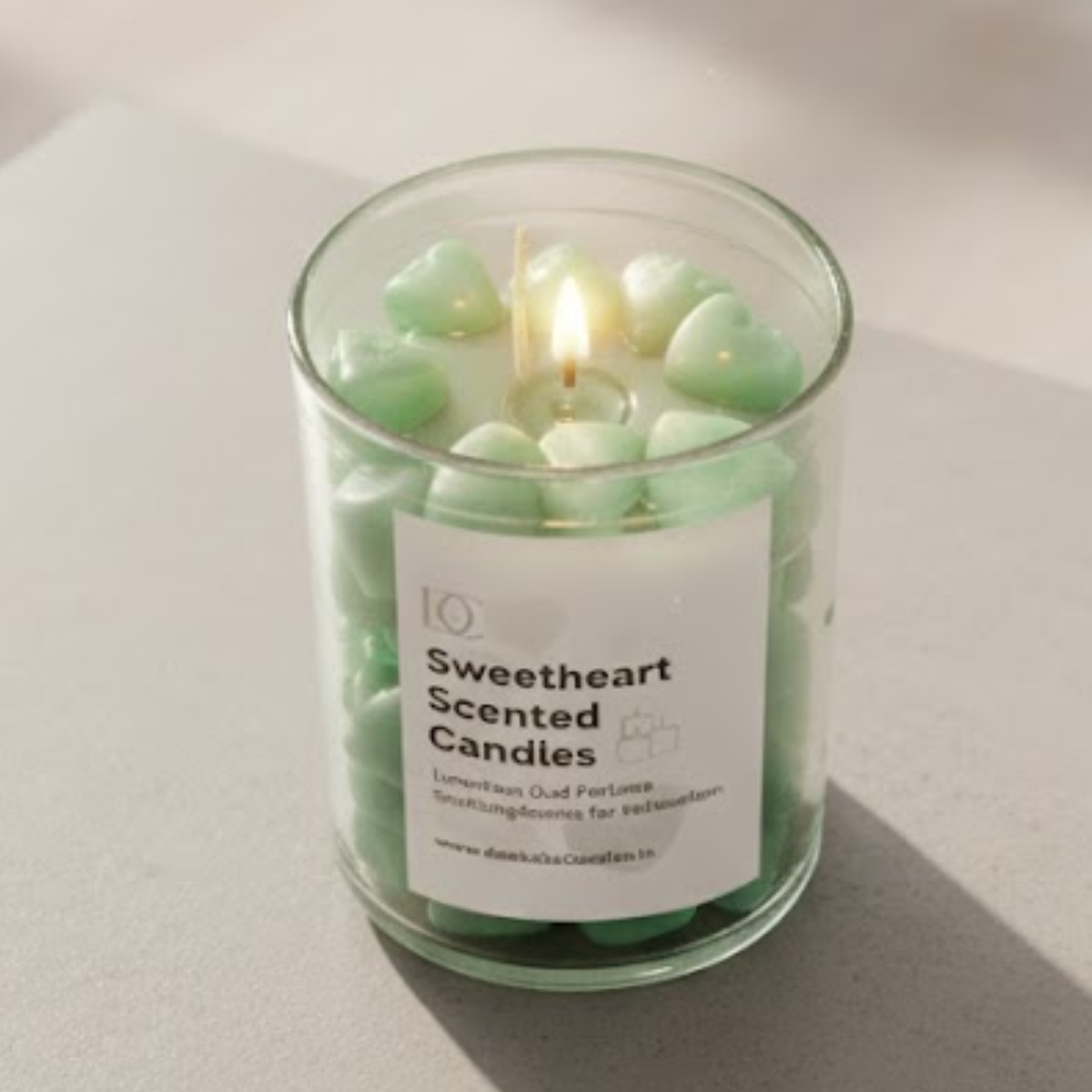 Sweetheart Candle | Scented Lovely Candle Jelly Candle Smooth Oud Aroma | 100% Pure Soya Wax | Deeksha Candles