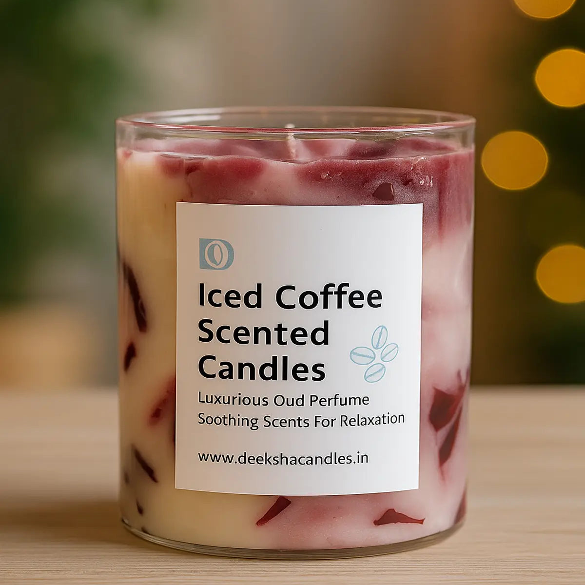Iced Coffee Scented Candle – Premium Soy & Gel Wax | Coffee & Oud Fragrance | Perfect for Gifting & Home Decor