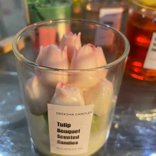 Tulip Bouquet Scented Candles Lovely Candle Smooth Oud Aroma | Scented Candle