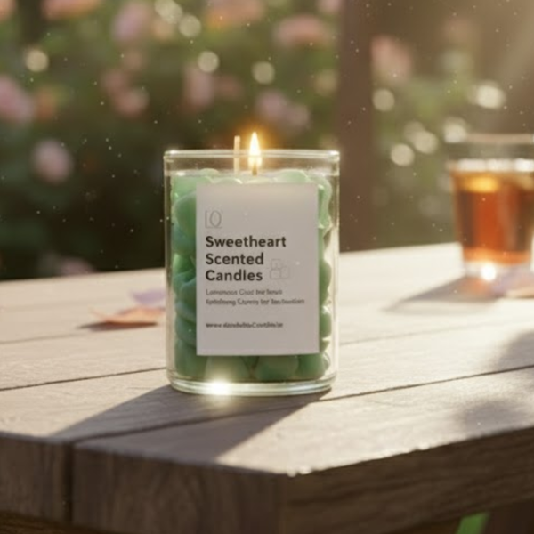 Sweetheart Candle | Scented Lovely Candle Jelly Candle Smooth Oud Aroma | 100% Pure Soya Wax | Deeksha Candles