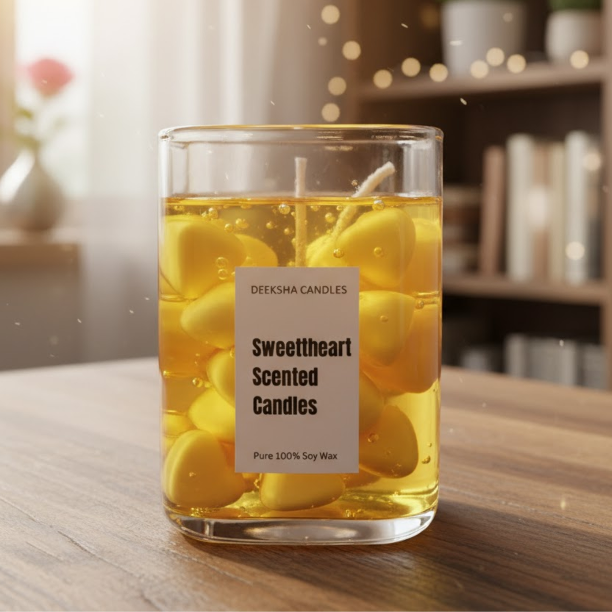 Sweetheart Candles | Scented Lovely Candle Jelly Candle Smooth Oud Aroma and  Lavender | 100% Pure Soya Wax | Deeksha Candles