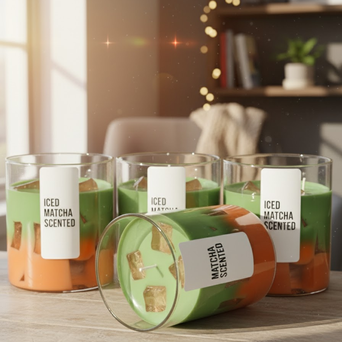 Jelly Candle Iced Matcha Scented Candle Jelly Candle Smooth Oud Aroma