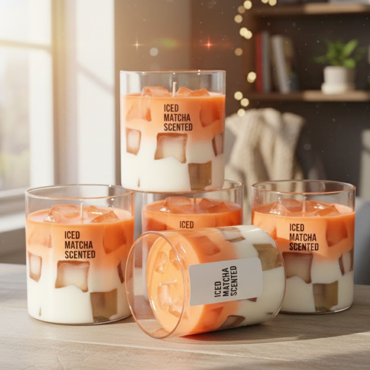 Jelly Candle Iced Matcha Scented Candle Jelly Candle Smooth Oud Aroma