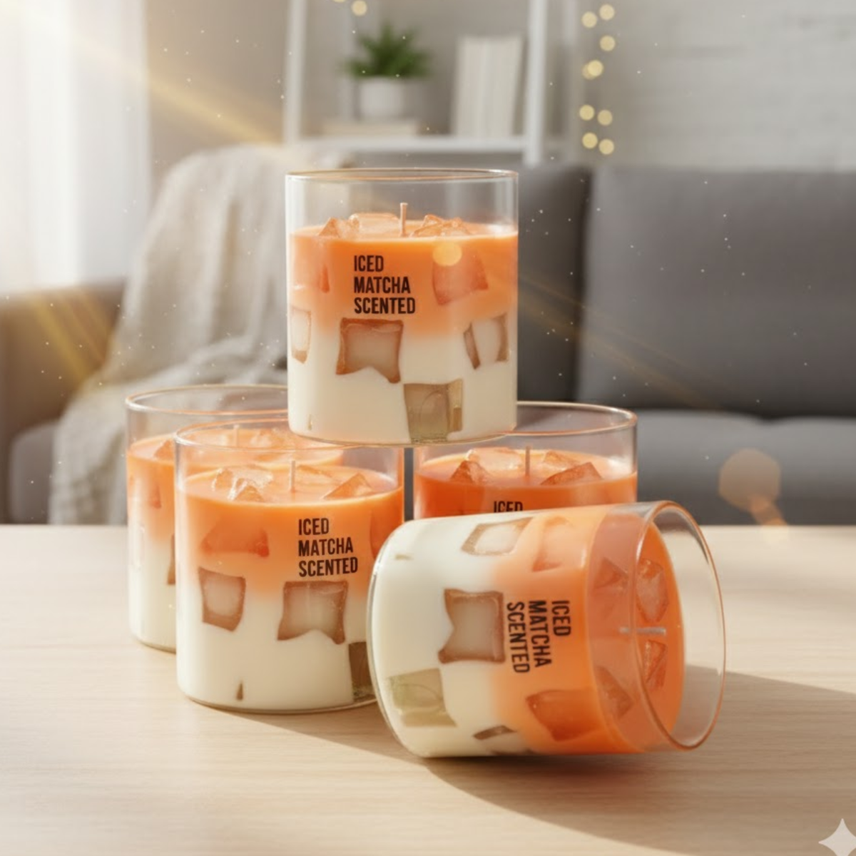 Jelly Candle Iced Matcha Scented Candle Jelly Candle Smooth Oud Aroma