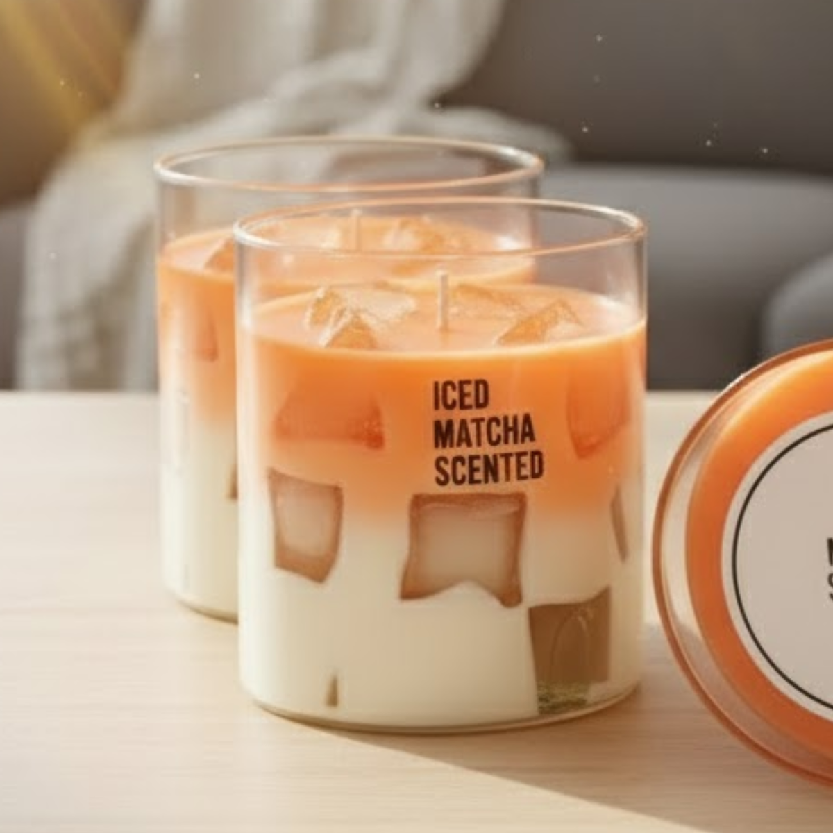 Jelly Candle Iced Matcha Scented Candle Jelly Candle Smooth Oud Aroma