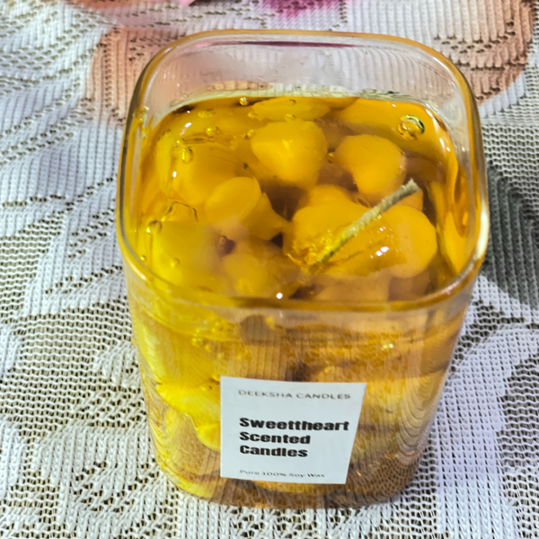 Sweetheart Candles | Scented Lovely Candle Jelly Candle Smooth Oud Aroma and  Lavender | 100% Pure Soya Wax | Deeksha Candles