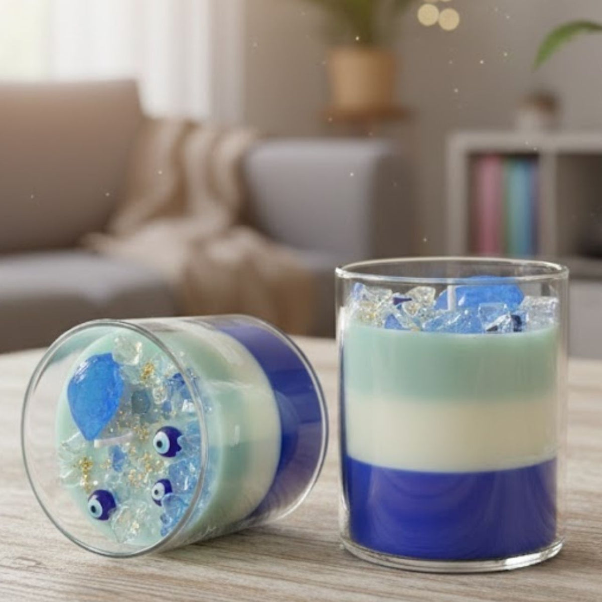 Evil Eye Scented Candle | Lovely Candle Smooth Oud Aroma | Scented Candle