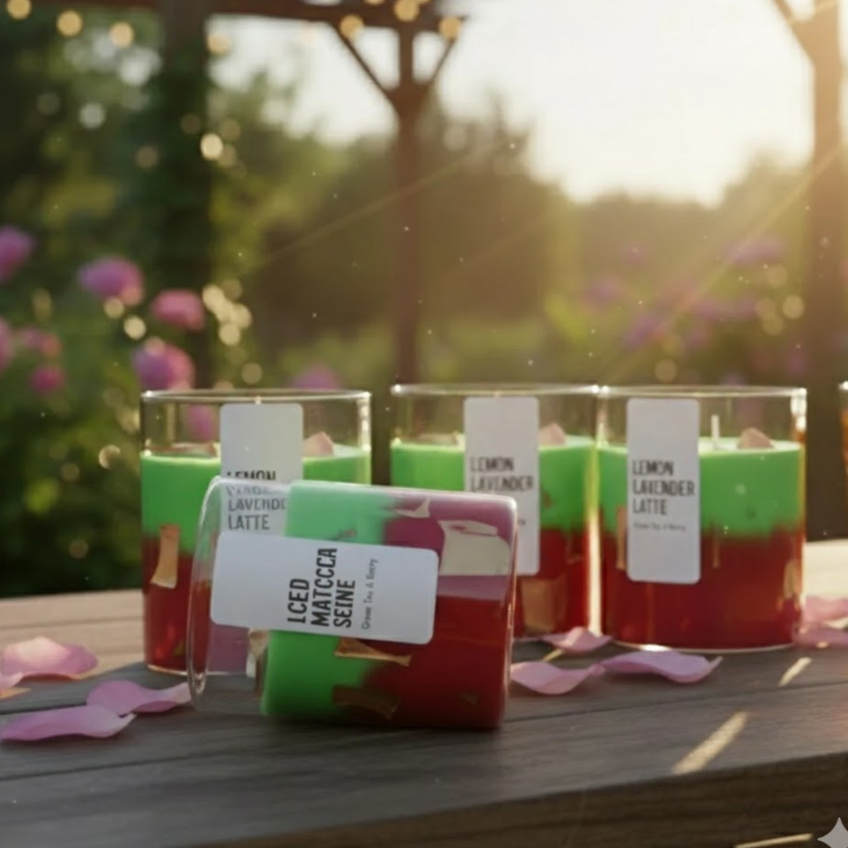 Iced Matcha Scented Candle – Smooth Oud Aroma | Deekshs Candles