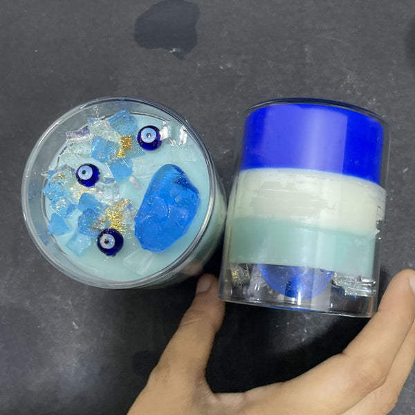 Evil Eye Scented Candle | Lovely Candle Smooth Oud Aroma | Scented Candle