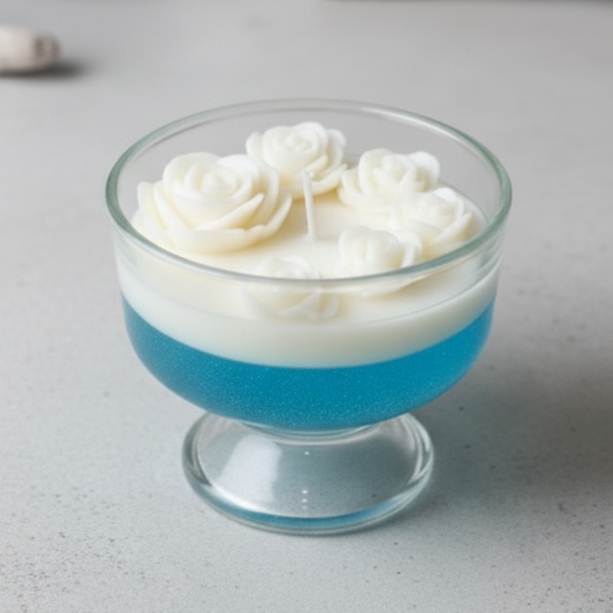 Ocean Bloom Light Rose Gel Candle | Perfect for Home Décor & Gifting