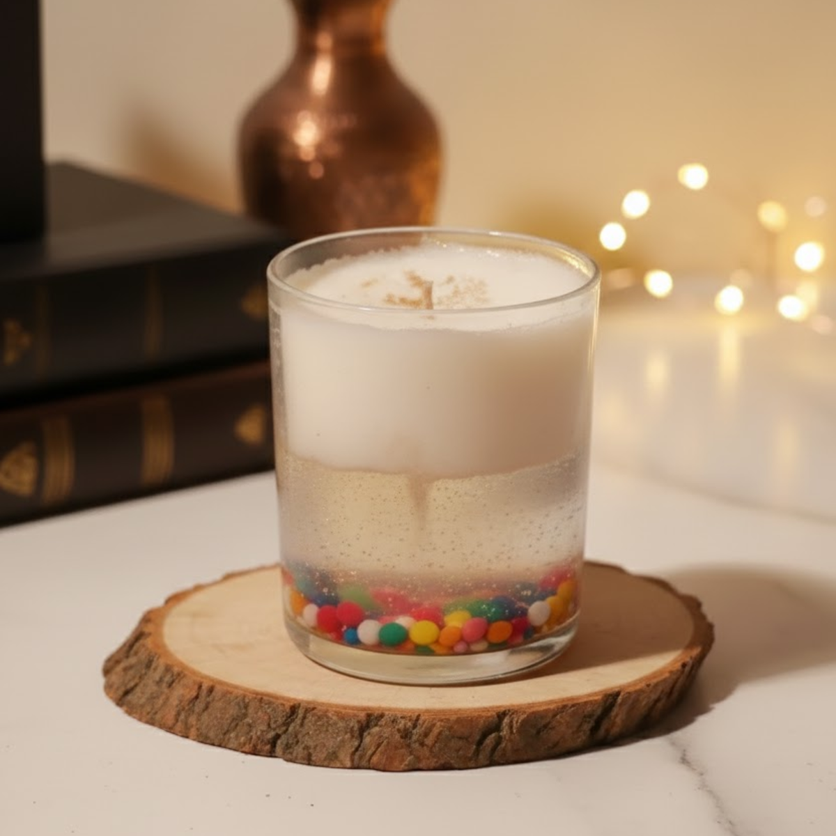 Gel And Soy Wax Candle | Colorful Gel Design | 100% Soy Wax | 30+ Hour Burn | Deeksha Candles