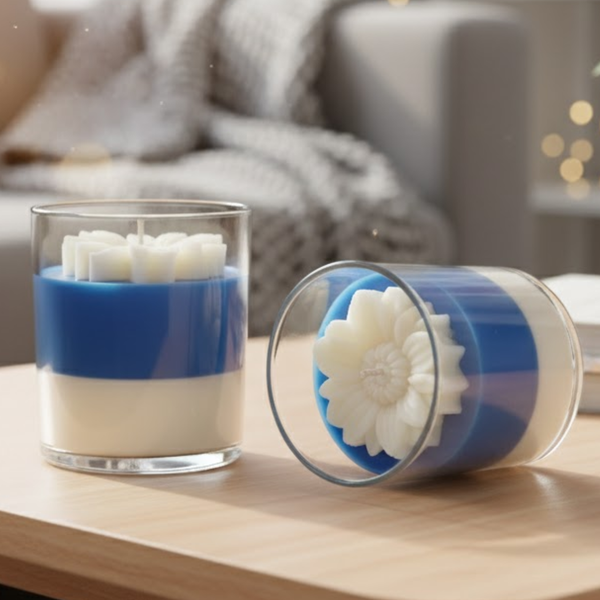 Refreshing Cool Aroma | Iced Scented Candle | 100% Soy Wax | 30+ Hour Burn | Deeksha Candles