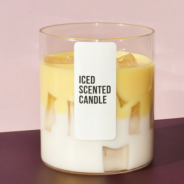 Iced Mango Scented Candle – Premium Soy & Gel Wax Blend | Mango, Oud Smooth Fragrance | Perfect for Gifting & Home Decor