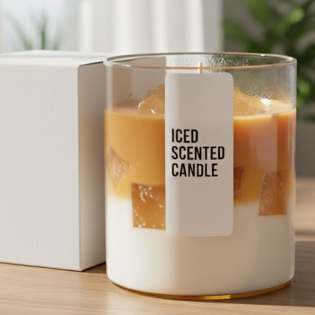 Iced Mango Scented Candle – Premium Soy & Gel Wax Blend | Mango, Oud Smooth Fragrance | Perfect for Gifting & Home Decor