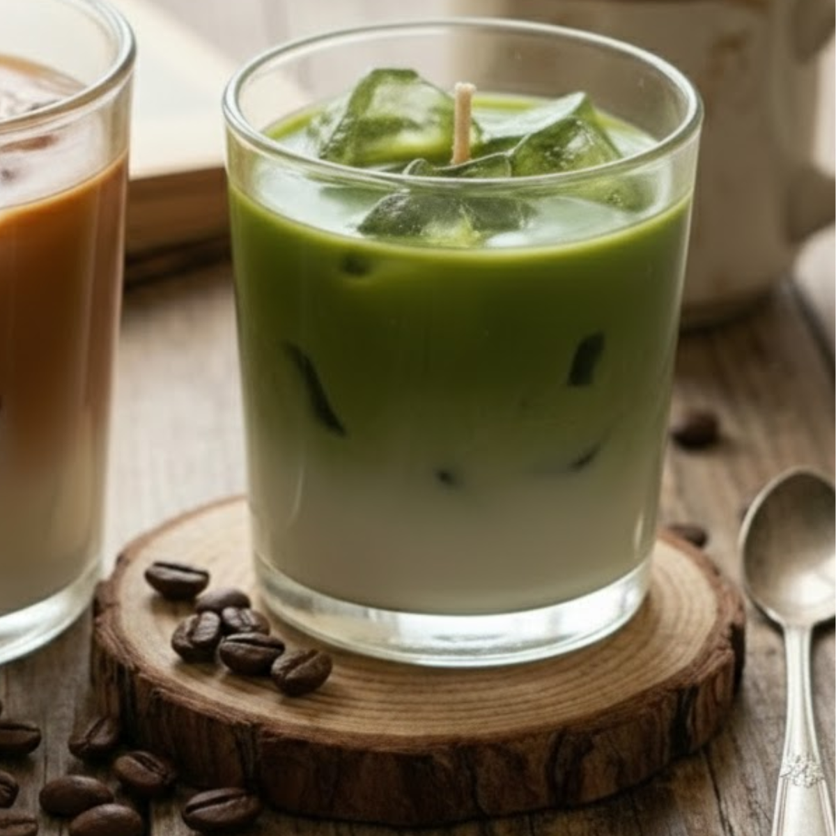 Mini Iced Matcha Latte Candle – Premium Soy & Gel Wax | Perfect for Gifting & Home Decor