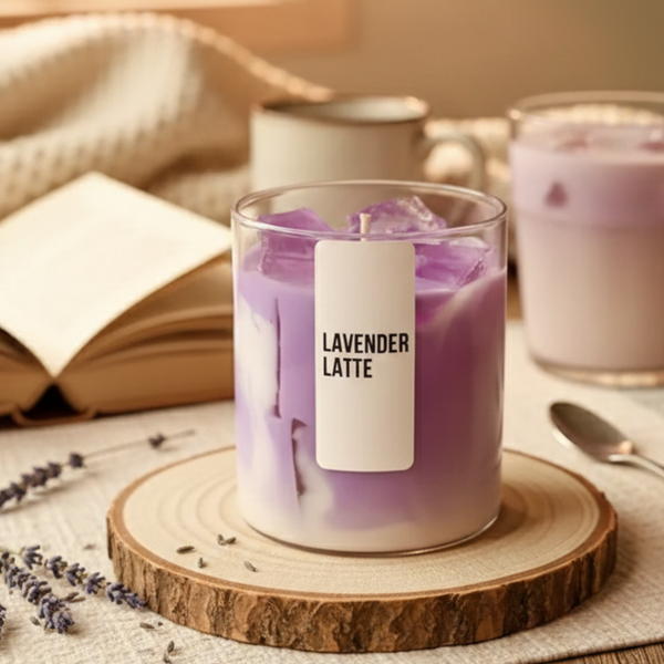 Iced Lavender Latte Candle | Iced Latte Lavender Scented Handmade Candles