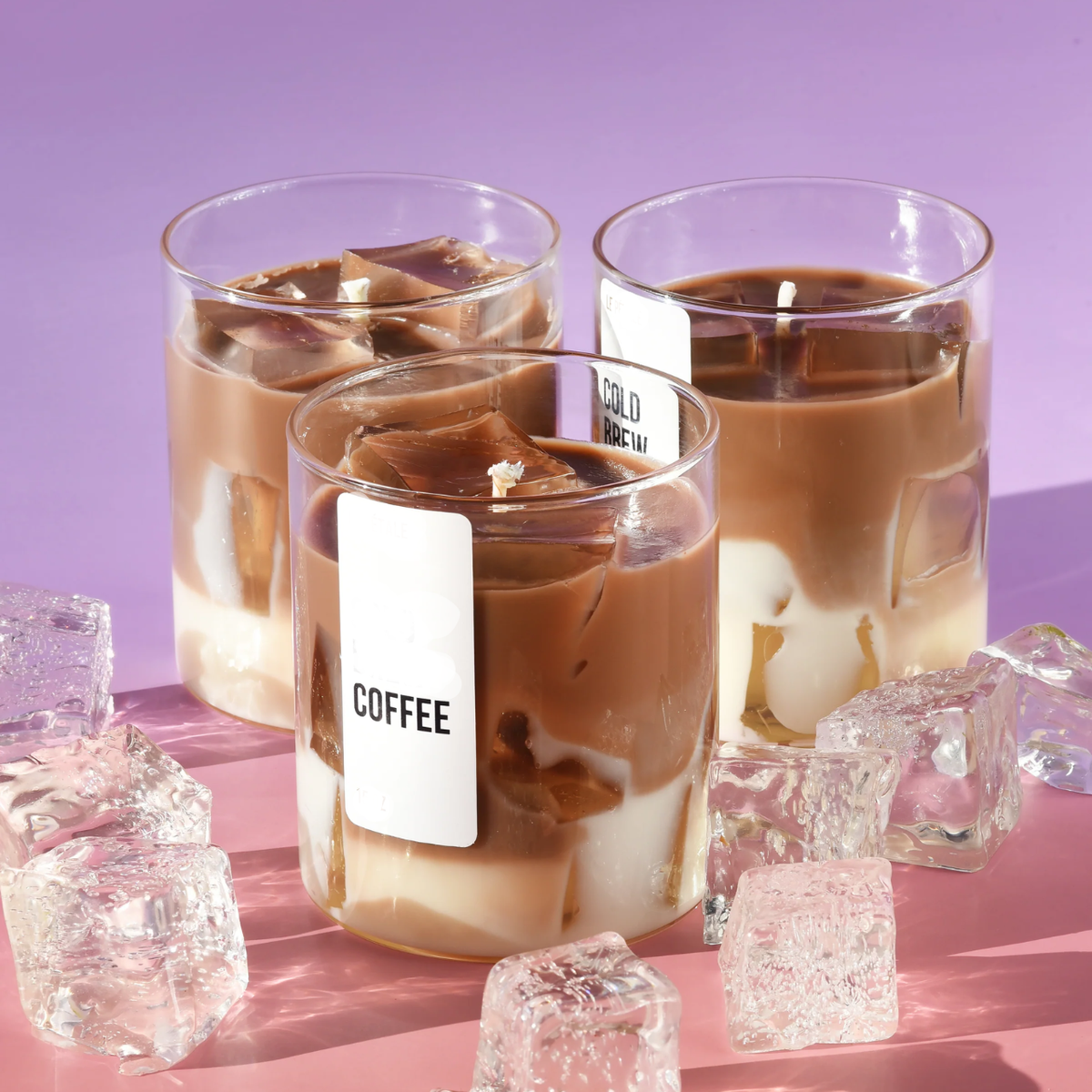 Iced Coffee Scented Candle – Premium Soy & Gel Wax | Coffee & Oud Fragrance | Perfect for Gifting & Home Decor