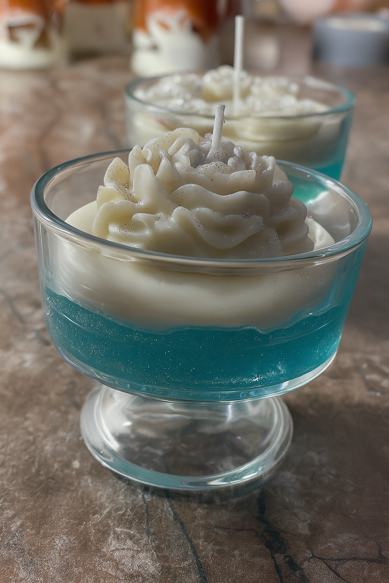Ocean Bloom Rose Gel Candle | Perfect for Home Décor & Gifting