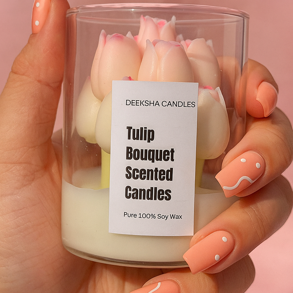Tulip Bouquet Scented Candles Lovely Candle Smooth Oud Aroma | Scented Candle