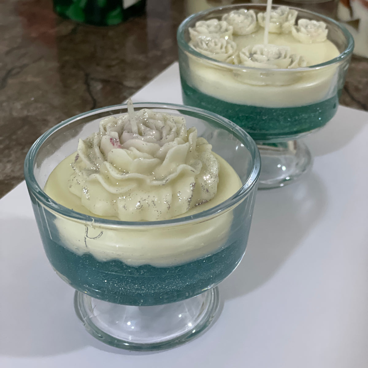 Ocean Bloom Rose Gel Candle | Perfect for Home Décor & Gifting