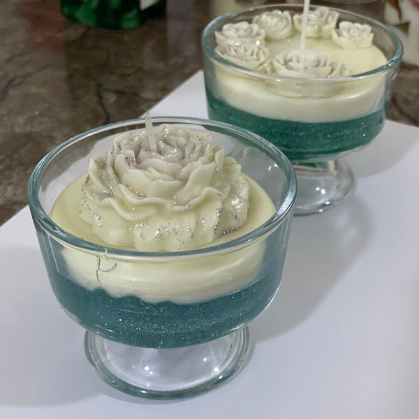 Ocean Bloom Rose Gel Candle | Perfect for Home Décor & Gifting