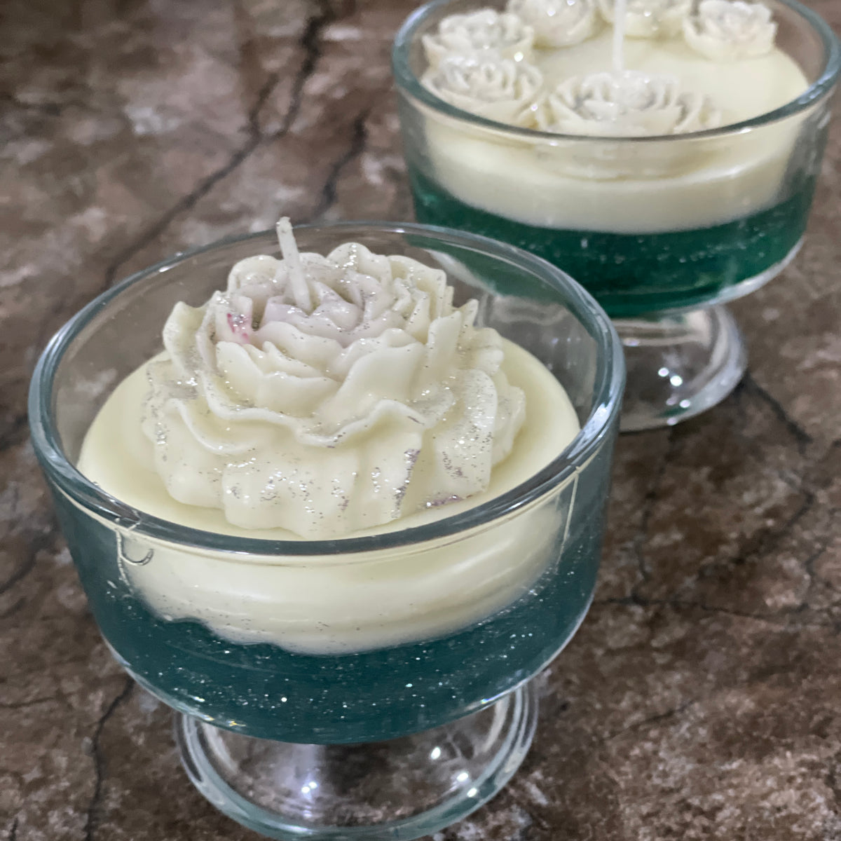Ocean Bloom Rose Gel Candle | Perfect for Home Décor & Gifting