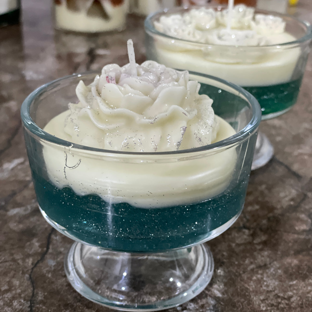 Ocean Bloom Rose Gel Candle | Perfect for Home Décor & Gifting