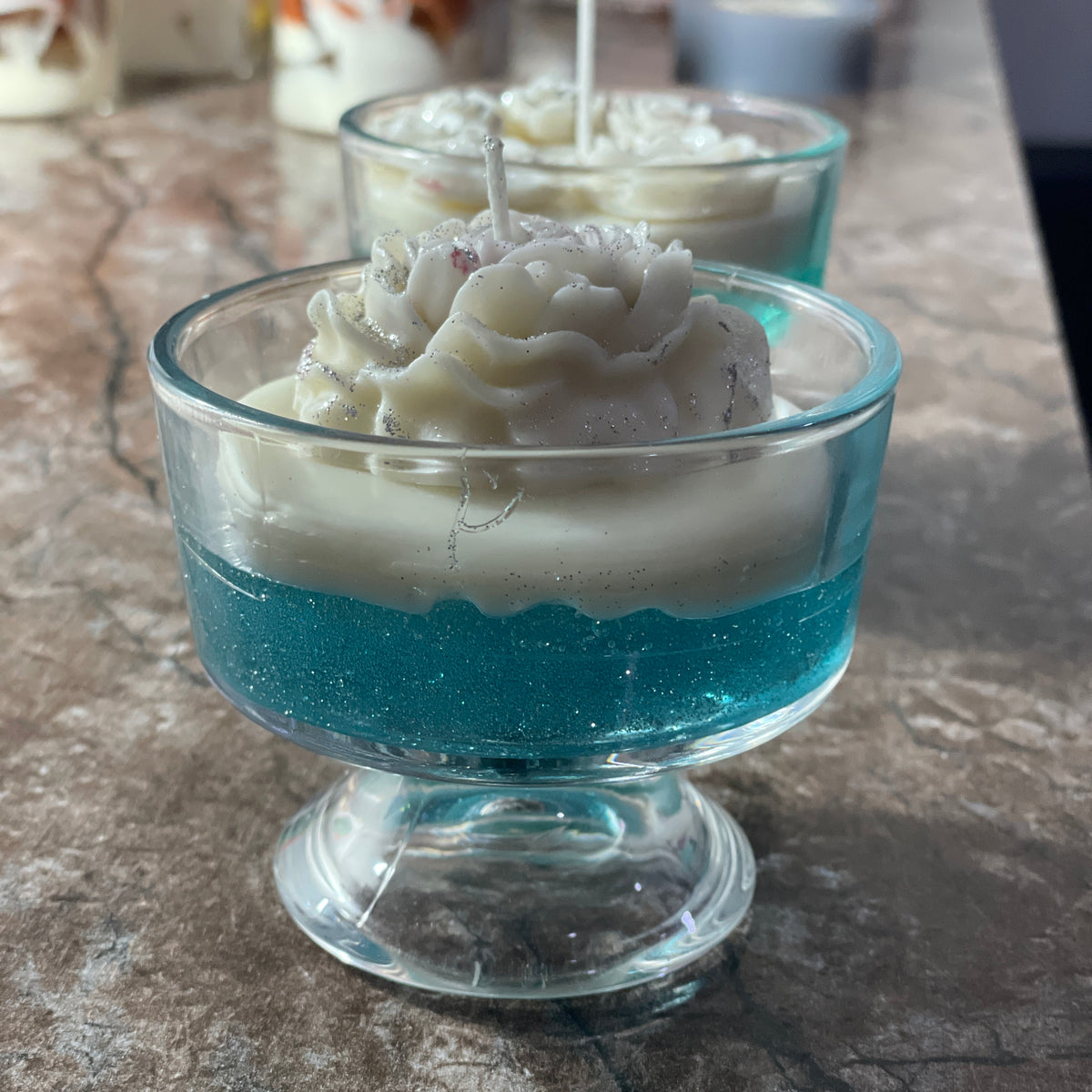 Ocean Bloom Rose Gel Candle | Perfect for Home Décor & Gifting