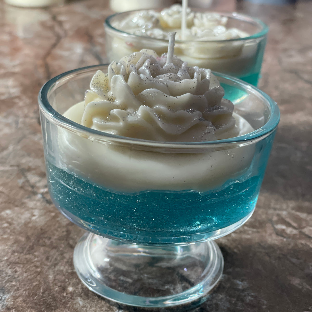 Ocean Bloom Rose Gel Candle | Perfect for Home Décor & Gifting