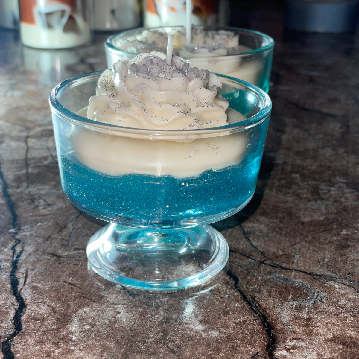 Ocean Bloom Rose Gel Candle | Perfect for Home Décor & Gifting