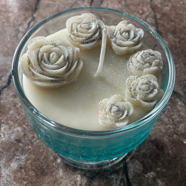Ocean Bloom Multi Rose Gel Candle | Perfect for Home Décor & Gifting