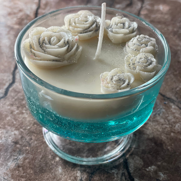 Ocean Bloom Multi Rose Gel Candle | Perfect for Home Décor & Gifting