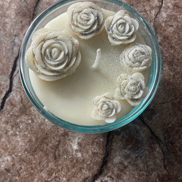 Ocean Bloom Multi Rose Gel Candle | Perfect for Home Décor & Gifting