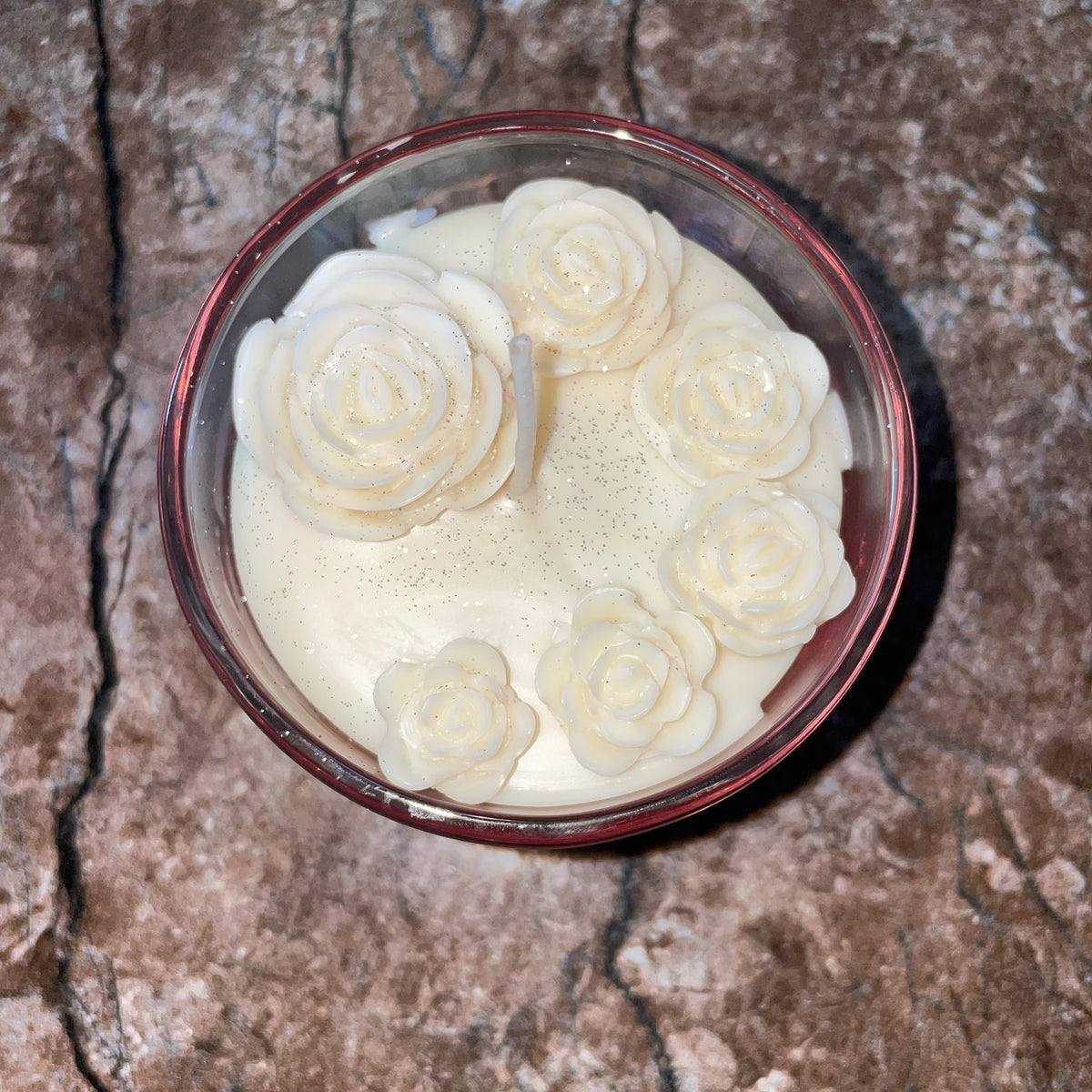 Rosy Cheesecake Multi Rose Gel Candle | Perfect for Home Décor & Gifting