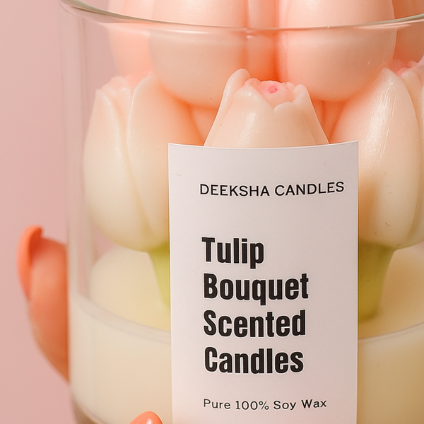 Tulip Bouquet Scented Candles Lovely Candle Smooth Oud Aroma | Scented Candle