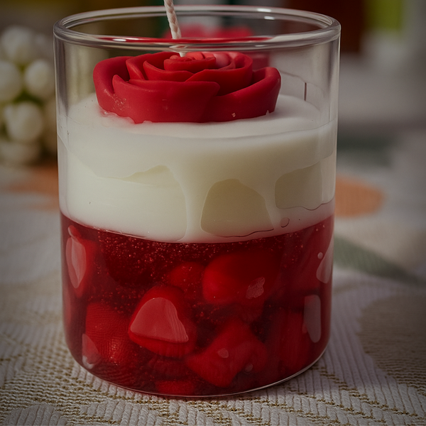 Heart Rose Candle Iced Scented Lovely Candle Jelly Candle Smooth Oud Aroma